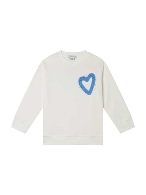 Felpa Bianca con Cuori Firmata STELLA MC CARTNEY | 4C20-Z0499101